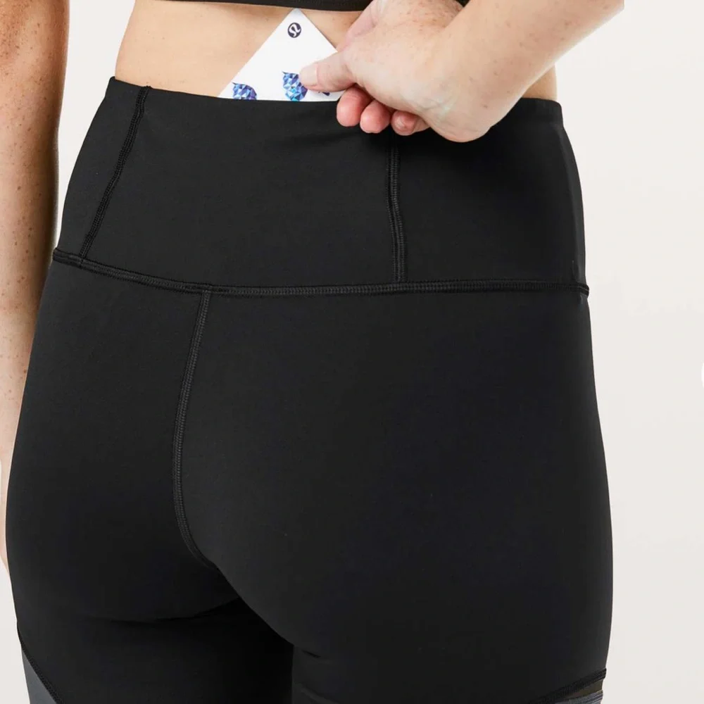 Lululemon Colour Me Ombre Tight black gray panel mesh detail high rise leggings - Picture 9 of 12
